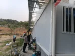 Atap Huntara Disapu Beliung, Polsek Jatinegara Tegal Siaga